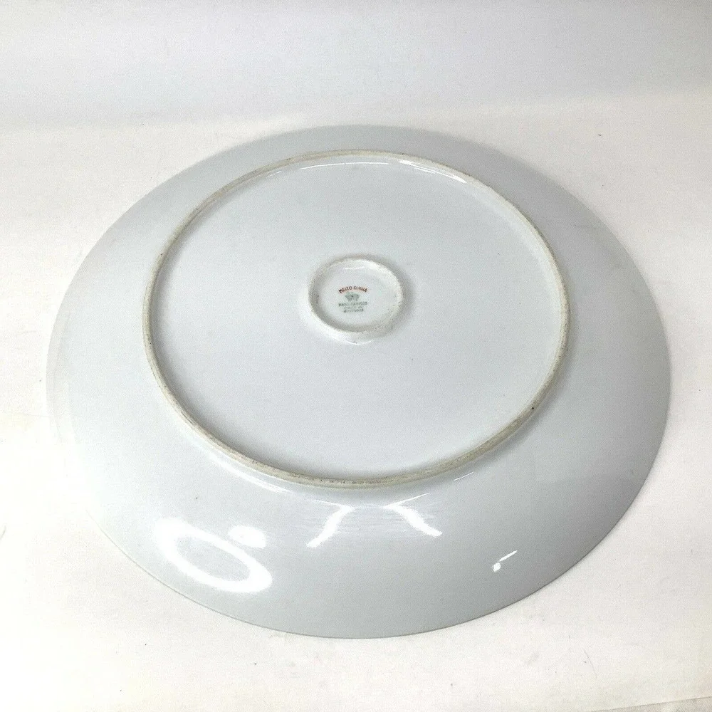 VINTAGE‎ Meito China 12” Dinner Plate Floral Porcelain Hand Painted
